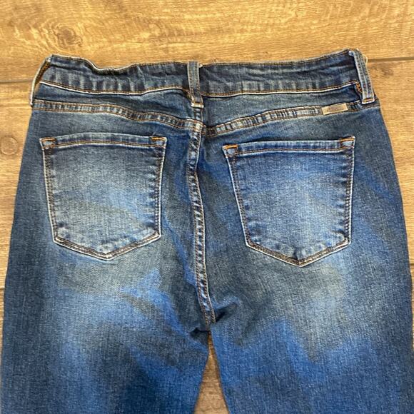 Kancan Cora Mid Rise Super Skinny Jeans Distressed Dark Wash Size 11/29 - Picture 11 of 11